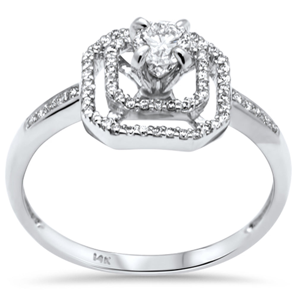 ''SPECIAL! .43ct G SI 14K White GOLD Diamond Engagement Ring Size 6.5''