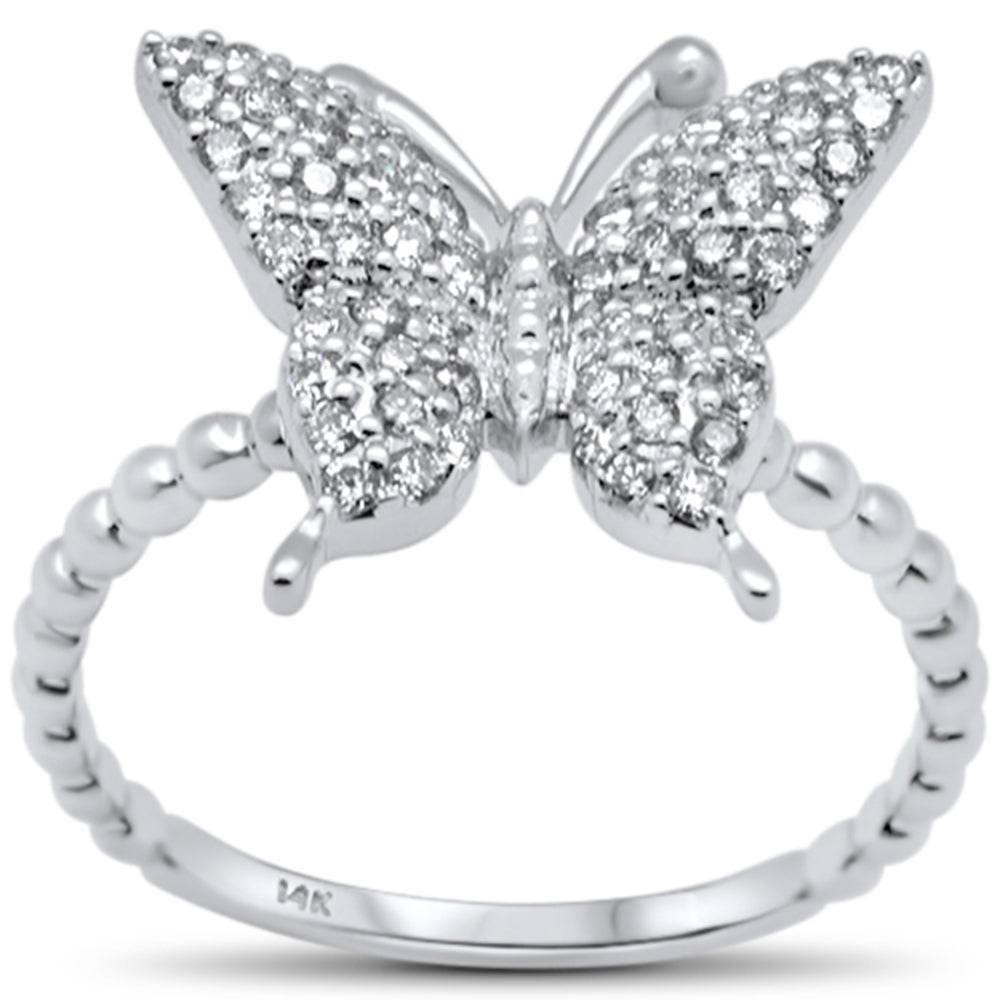 ''SPECIAL! .35ct G SI 14K White GOLD Diamond Butterfly Ring Band''