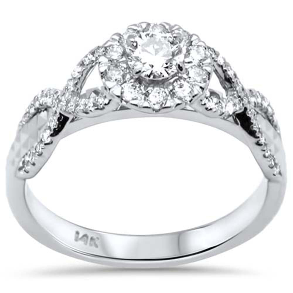 ''SPECIAL!.52ct G SI 14K White Gold DIAMOND Infinity Style Engagement Ring''