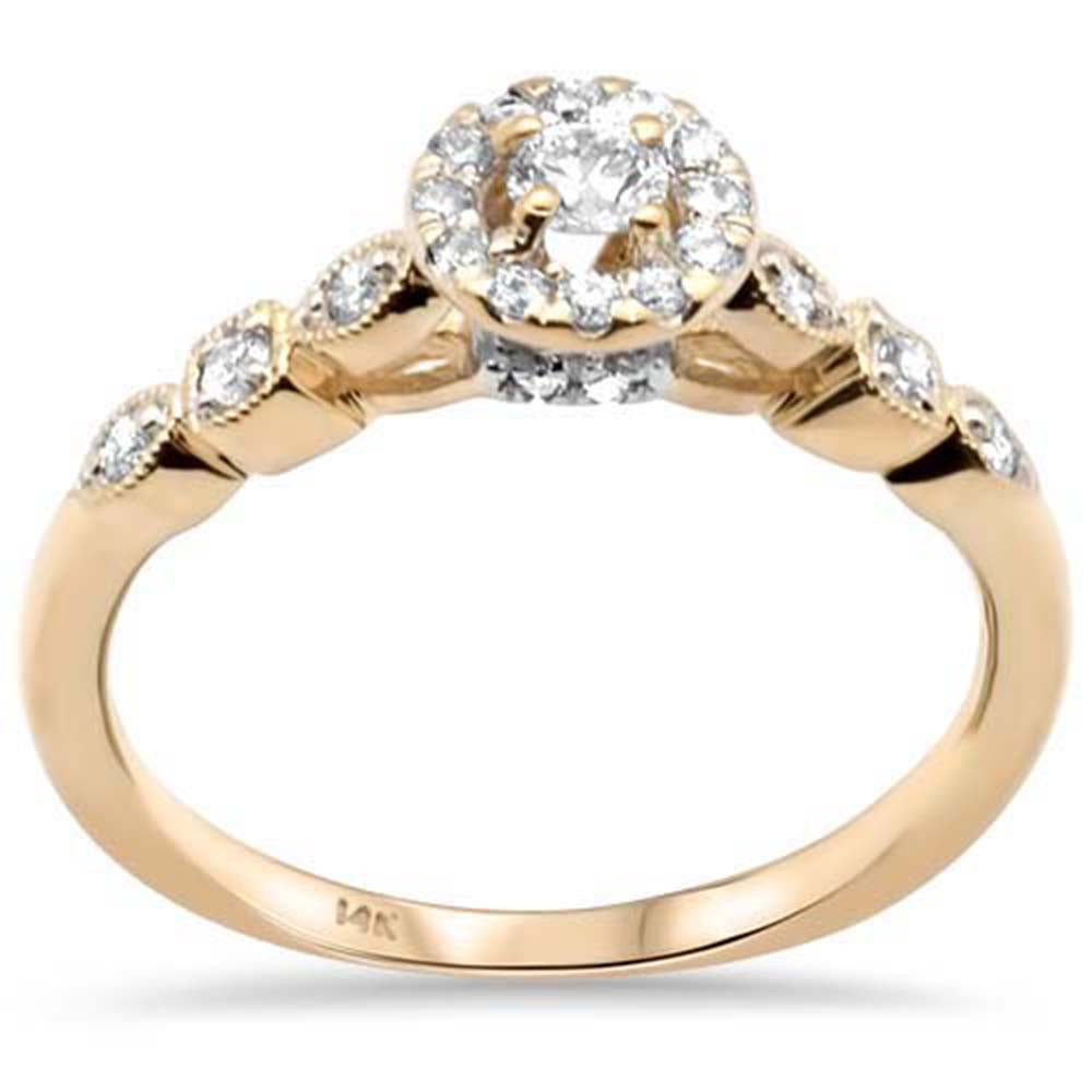 ''SPECIAL! .37ct G SI 14K Yellow GOLD Round Diamond Engagement Ring size 6.5''