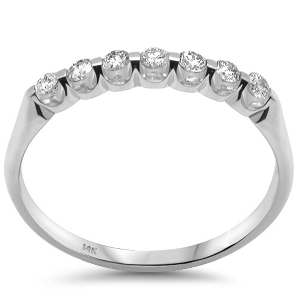 ''SPECIAL! .26ct G SI 14K White GOLD Diamond 7-Stones Ring Band''