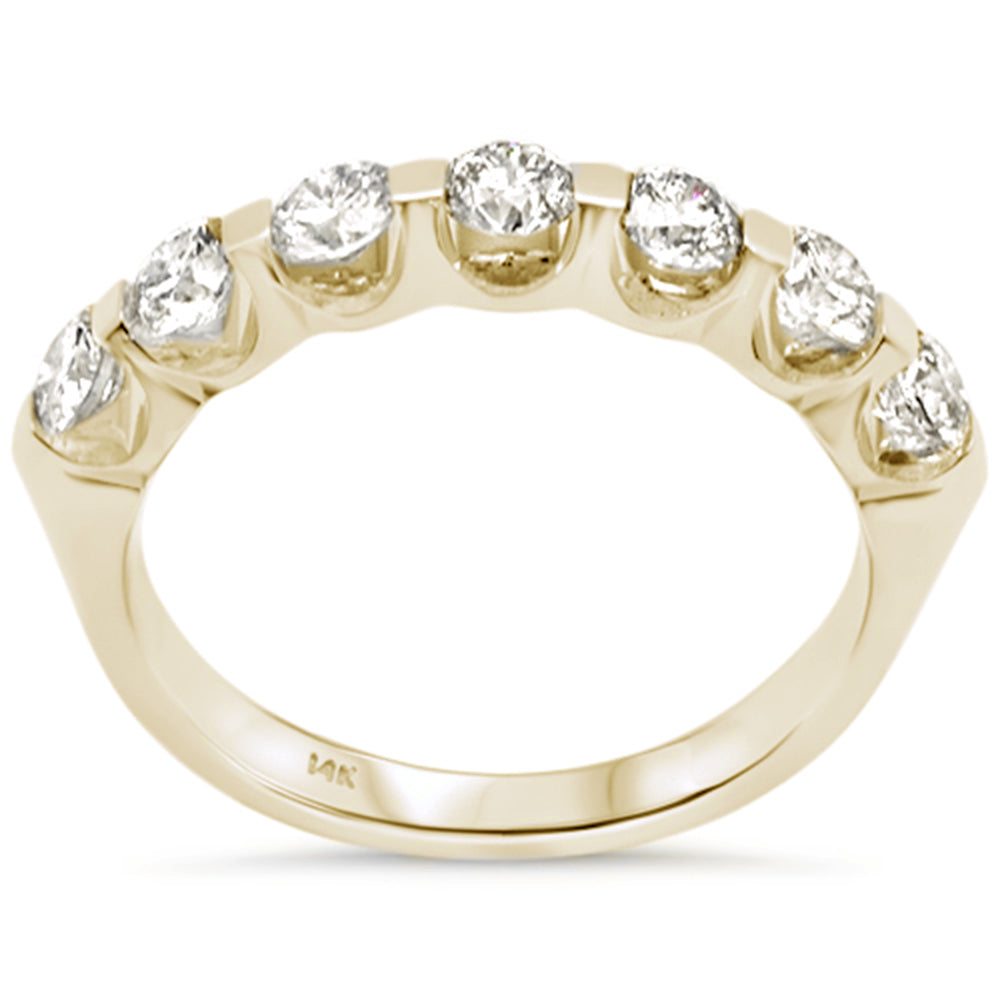 ''SPECIAL! .98ct G SI 14K Yellow Gold DIAMOND 7-Stones Ring Band''
