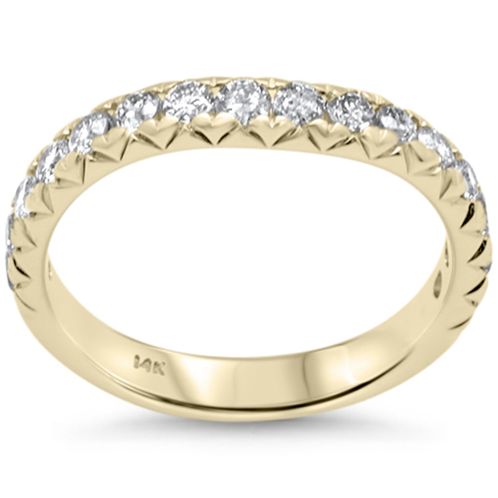 ''SPECIAL! .80ct G SI 14K Yellow Gold Round Diamond WEDDING Ring Band Size 6.5''