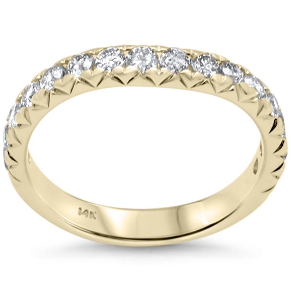 ''SPECIAL! .80ct G SI 14K Yellow Gold Round DIAMOND Wedding Ring Band Size 6.5''