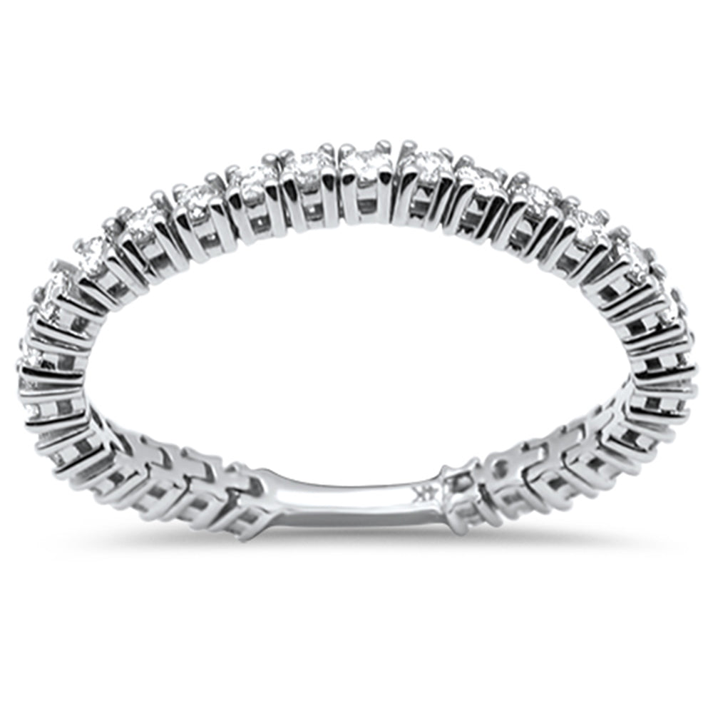 ''SPECIAL! .74ct G SI 14K White Gold Diamond Flexible Anniversary RING Band Size 7''