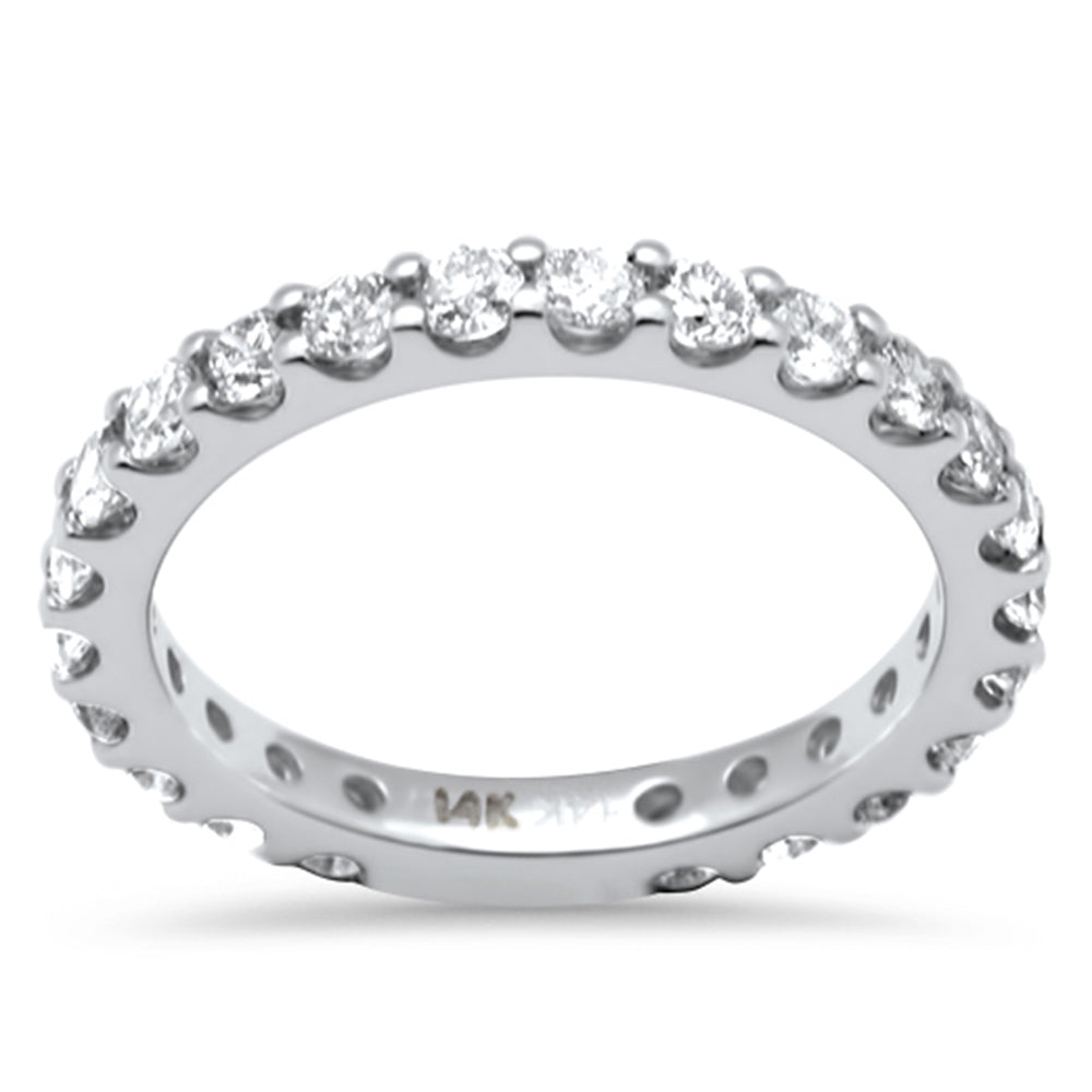 ''SPECIAL! 1.27ct G SI 14K White GOLD Diamond Stackable Anniversary Band Ring Size 6.5''