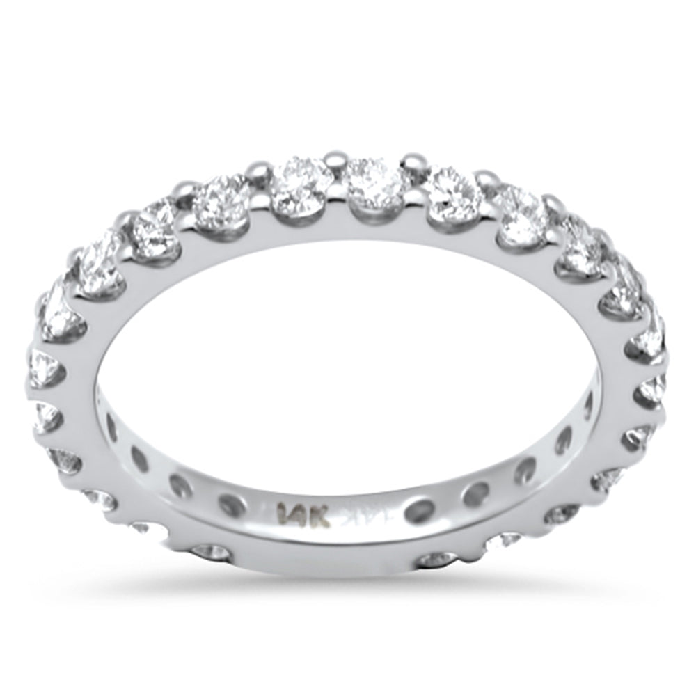 ''SPECIAL! 1.27ct G SI 14K White Gold DIAMOND Stackable Anniversary Band Ring Size 6.5''