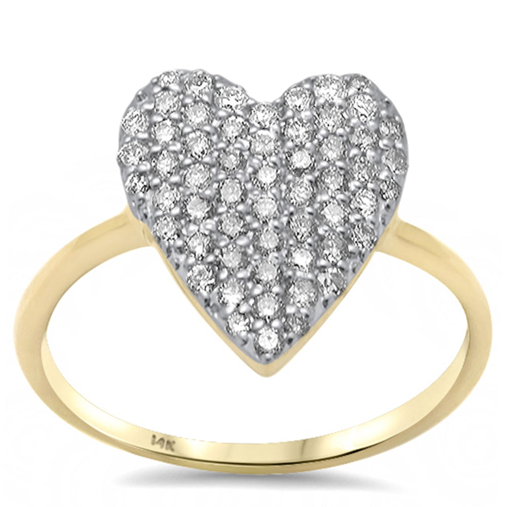 ''SPECIAL! .53ct G SI 14K Yellow Gold Diamond Heart Shaped RING Size 6.5''