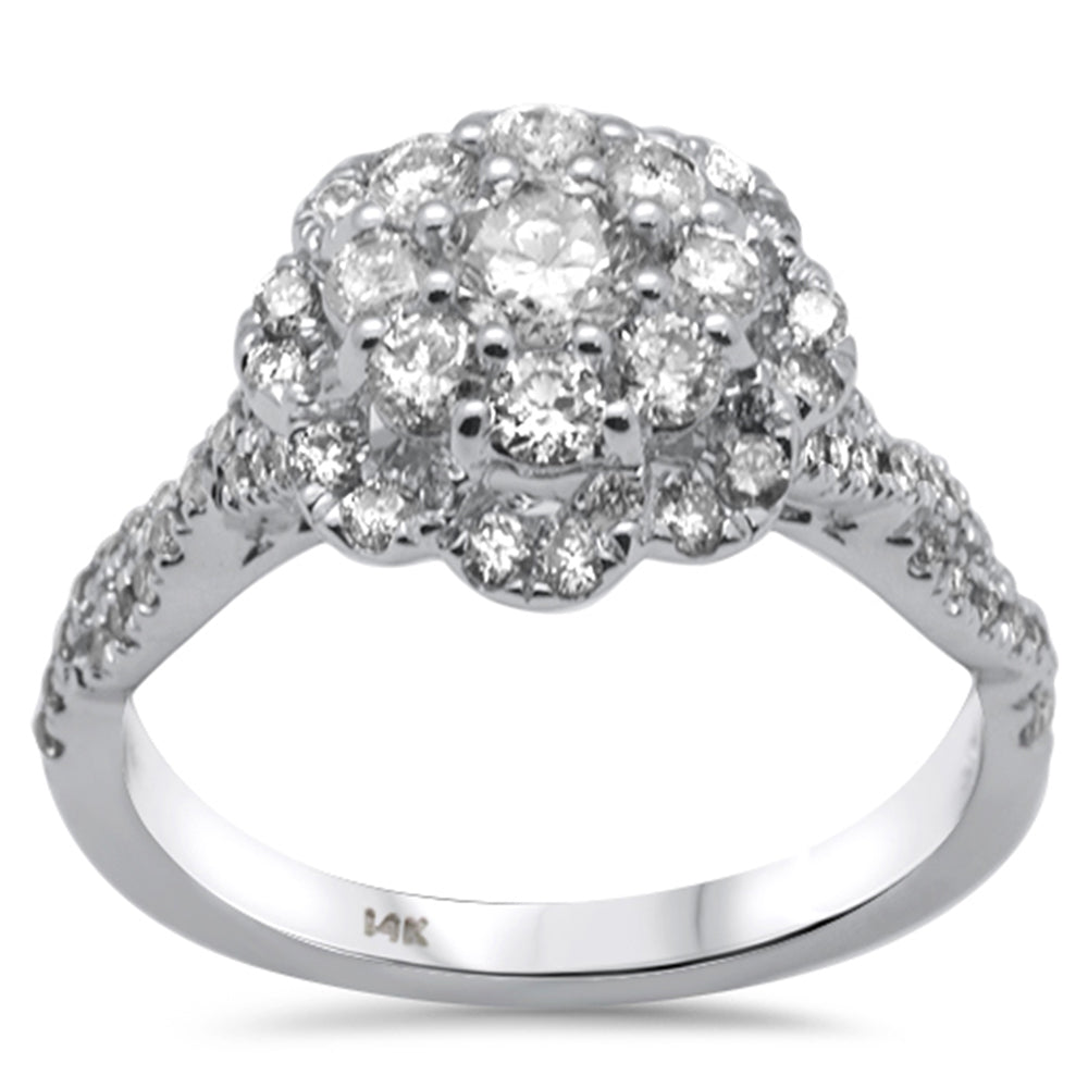 ''SPECIAL! 1.09ct G SI 14K White Gold DIAMOND Filigree Engagement Ring Size 6.5''