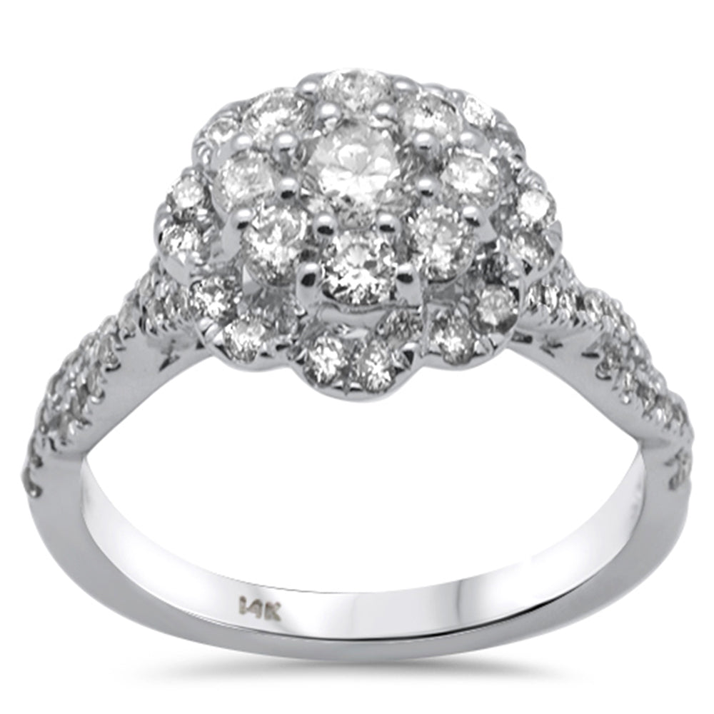 ''SPECIAL! 1.09ct G SI 14K White GOLD Diamond Filigree Engagement Ring Size 6.5''