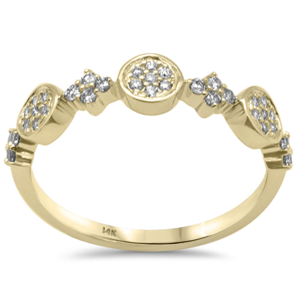 .27ct G SI 14K Yellow GOLD Diamond Multi Shaped Band Ring Size 6.5