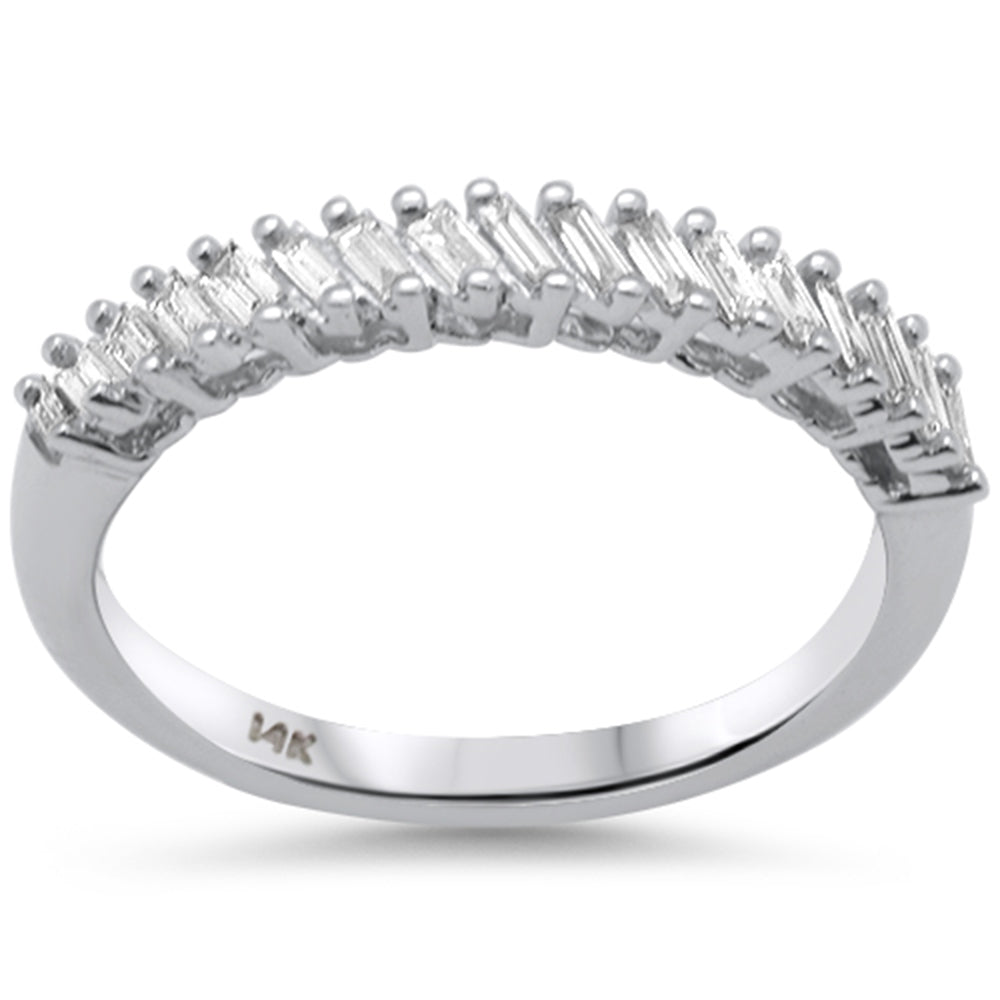 ''SPECIAL!.25ct G SI 14K White GOLD Diamond Baguette Band Ring Size 6.5''
