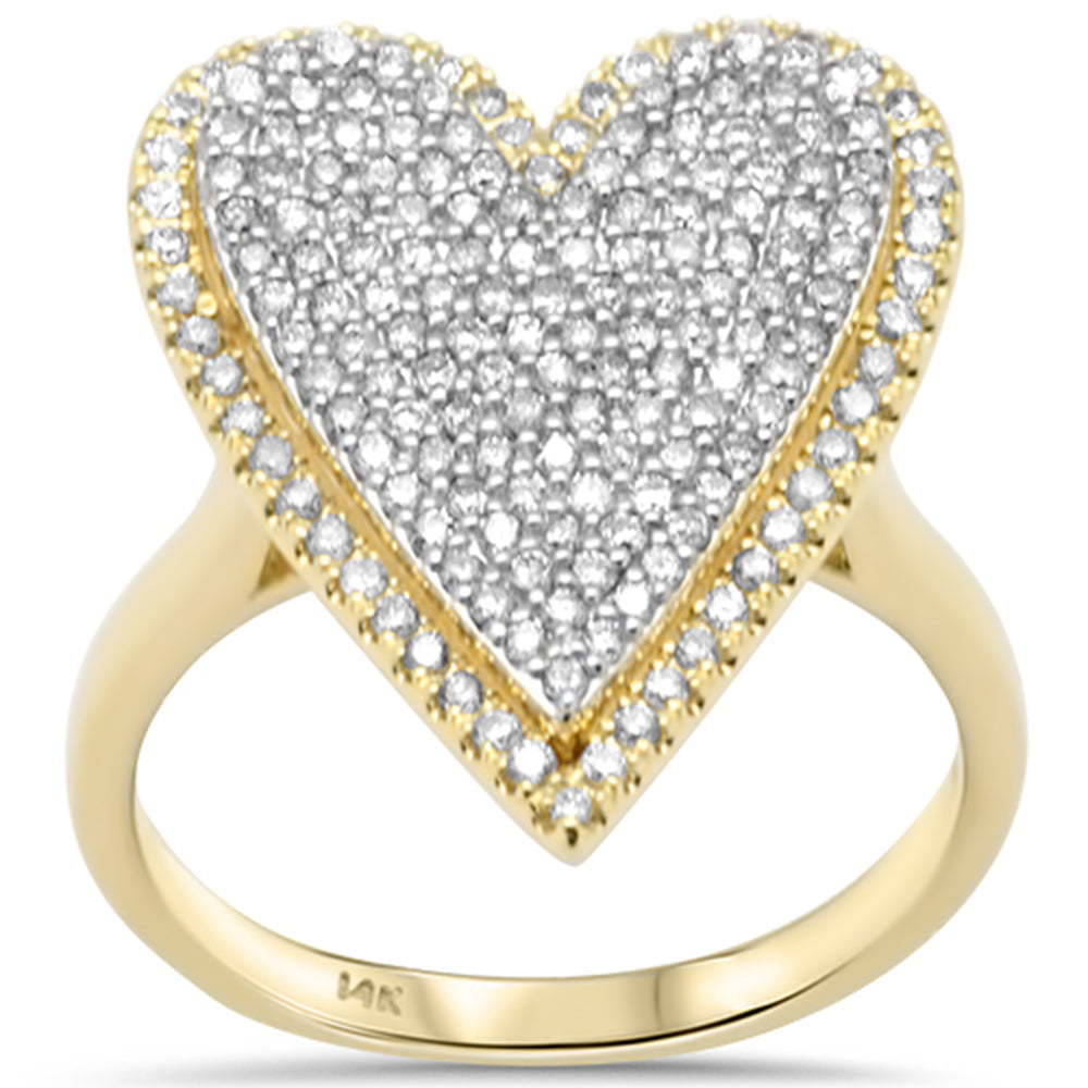 ''SPECIAL! .80ct G SI 14K Yellow Gold Diamond Heart RING Size 6.5''