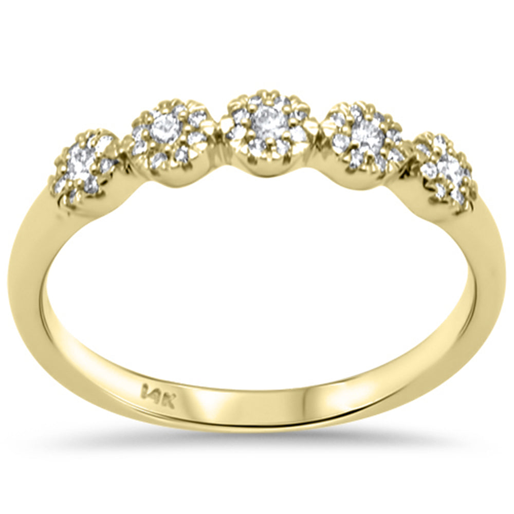 .20ct G SI 14K Yellow GOLD Diamond Band Ring Size 6.5