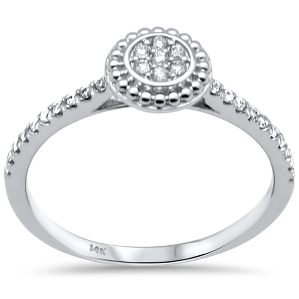 .16ct G SI 14K White Gold Diamond Round Engagement RING Size 6.5