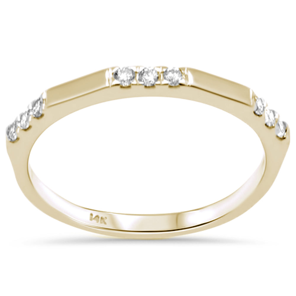 .15ct G SI 14K Yellow Gold DIAMOND Band Ring Size 6.5