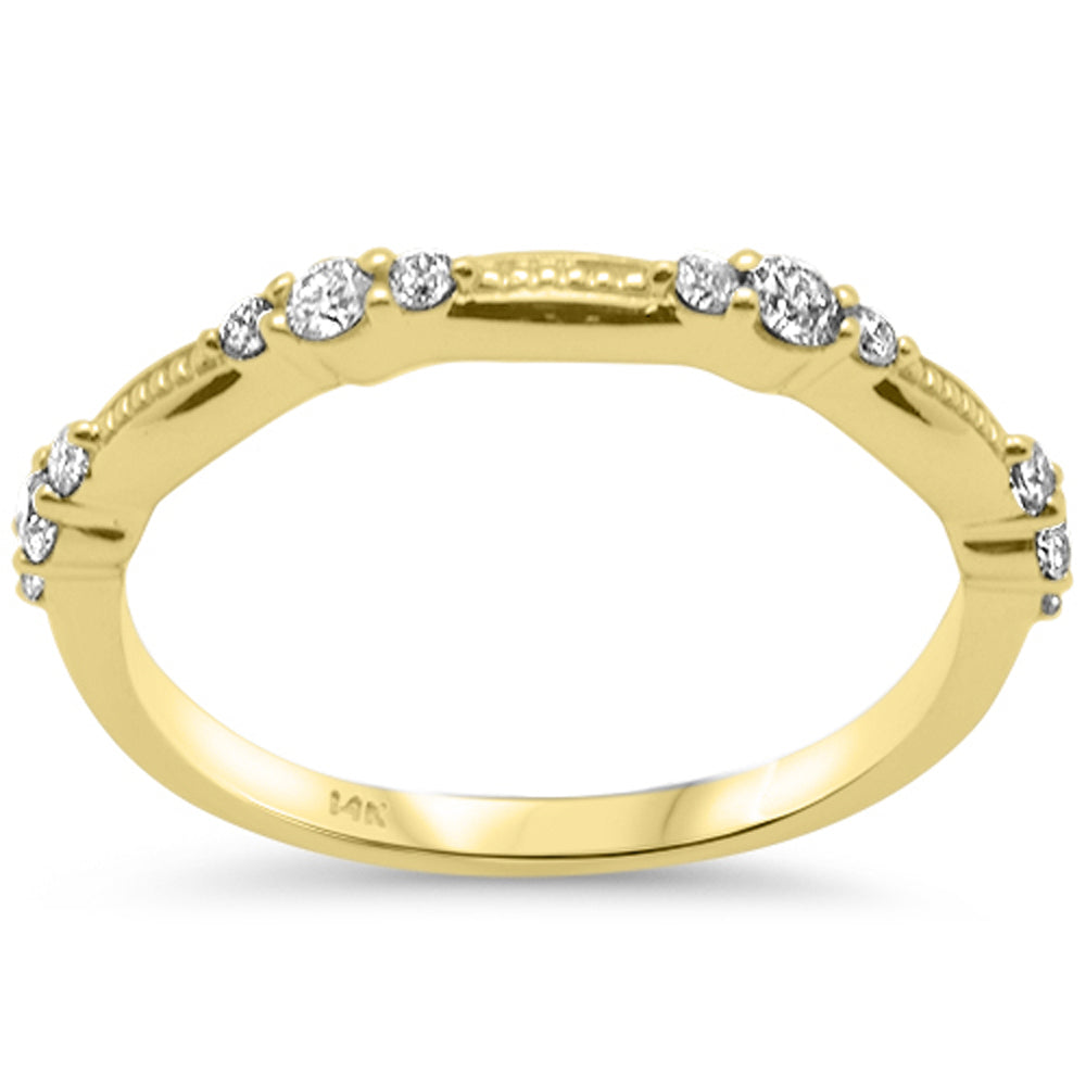 .28ct G SI 14K Yellow GOLD Diamond Band Ring Size 6.5