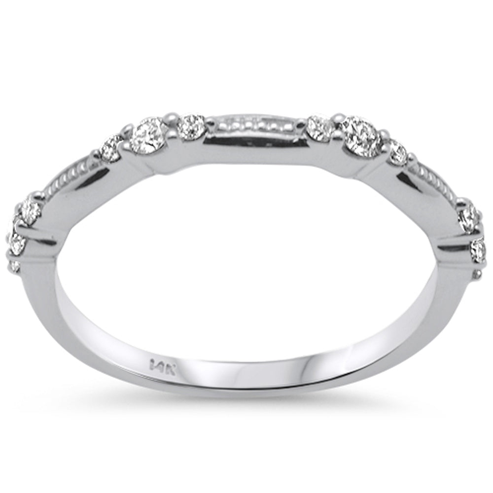 .28ct G SI 14K White Gold DIAMOND Band Ring Size 6.5