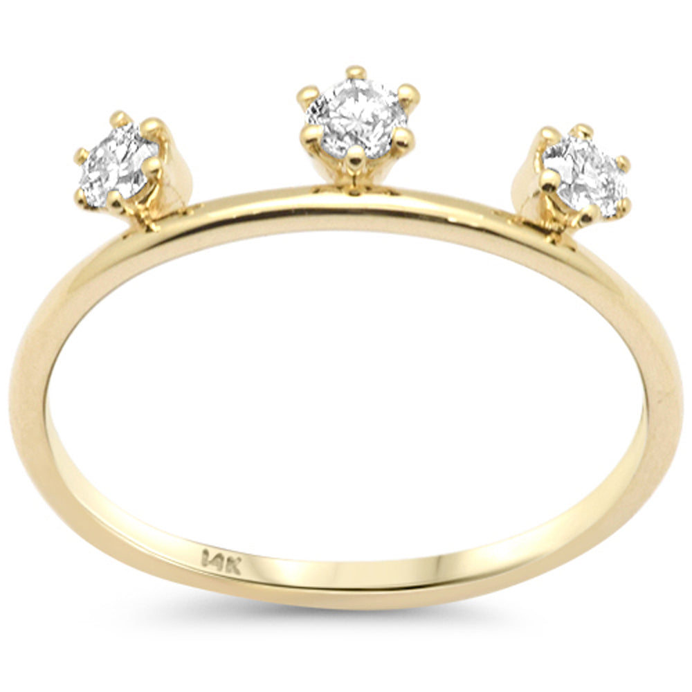 .26ct G SI 14K Yellow GOLD Diamond Band Ring Size 6.5