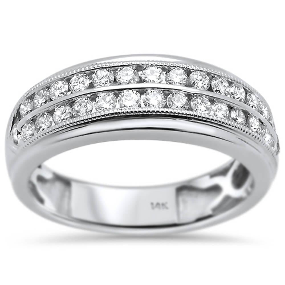 ''SPECIAL!.98ct 14k White GOLD Men's Diamond Channel Set Wedding Band Rinze 10''