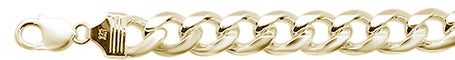 ''350-13MM Yellow Gold Plated Miami Cuban Chain .925 Solid STERLING SILVER Sizes 8-28''''''