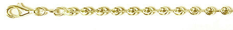 ''300-3MM Yellow GOLD Plated Moon Cut Chain Made in Italy Available in 7''''-30'''' inches''