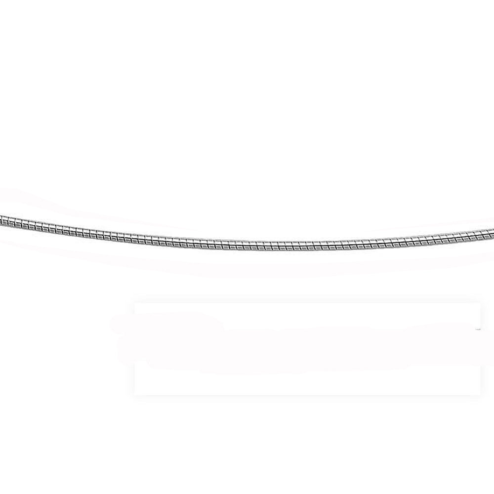 ''1.25MM .925 STERLING SILVER Round Omega Necklace Chain 16-18'''' Available''