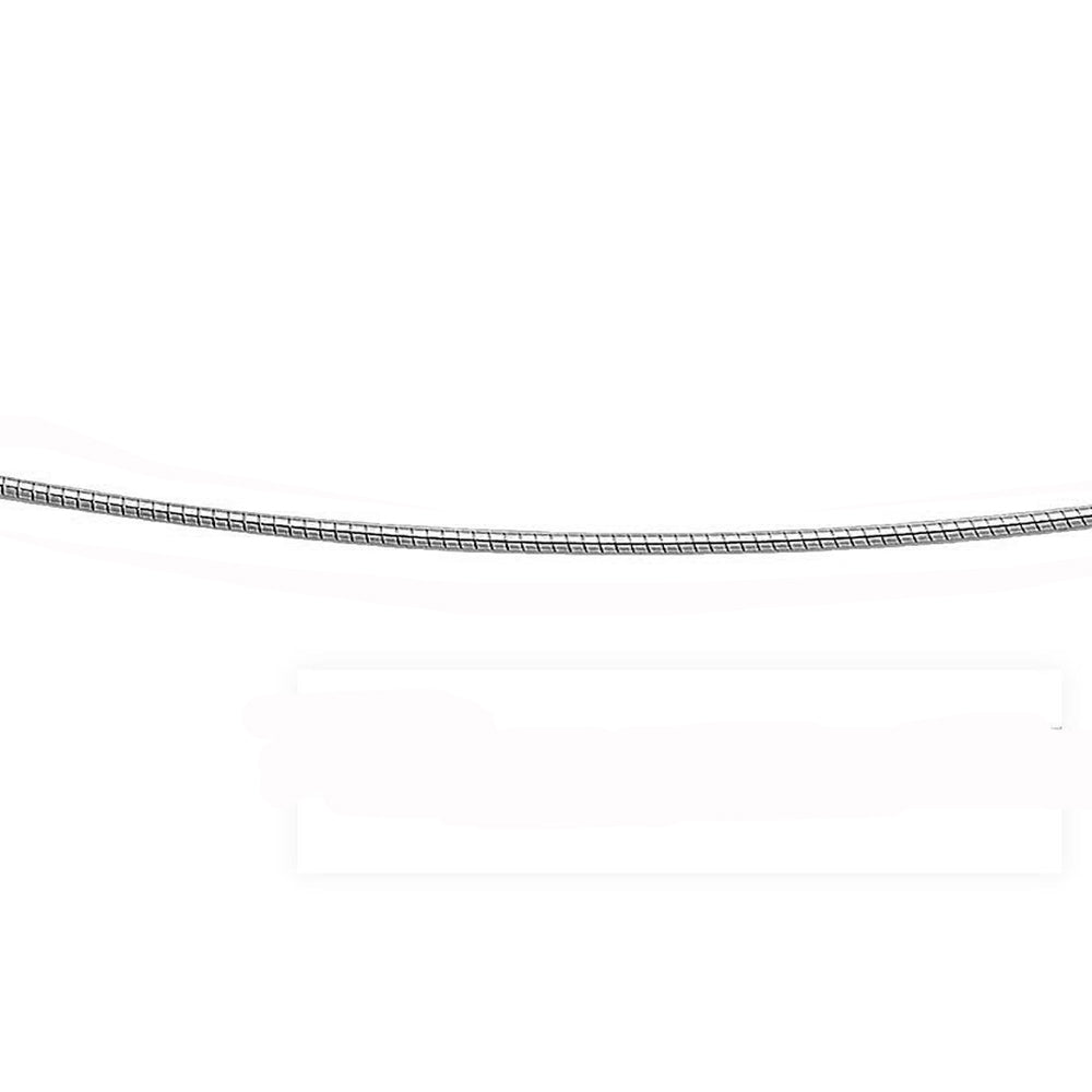 ''1.25MM .925 Sterling Silver Round Omega NECKLACE Chain 16-18'''' Available''