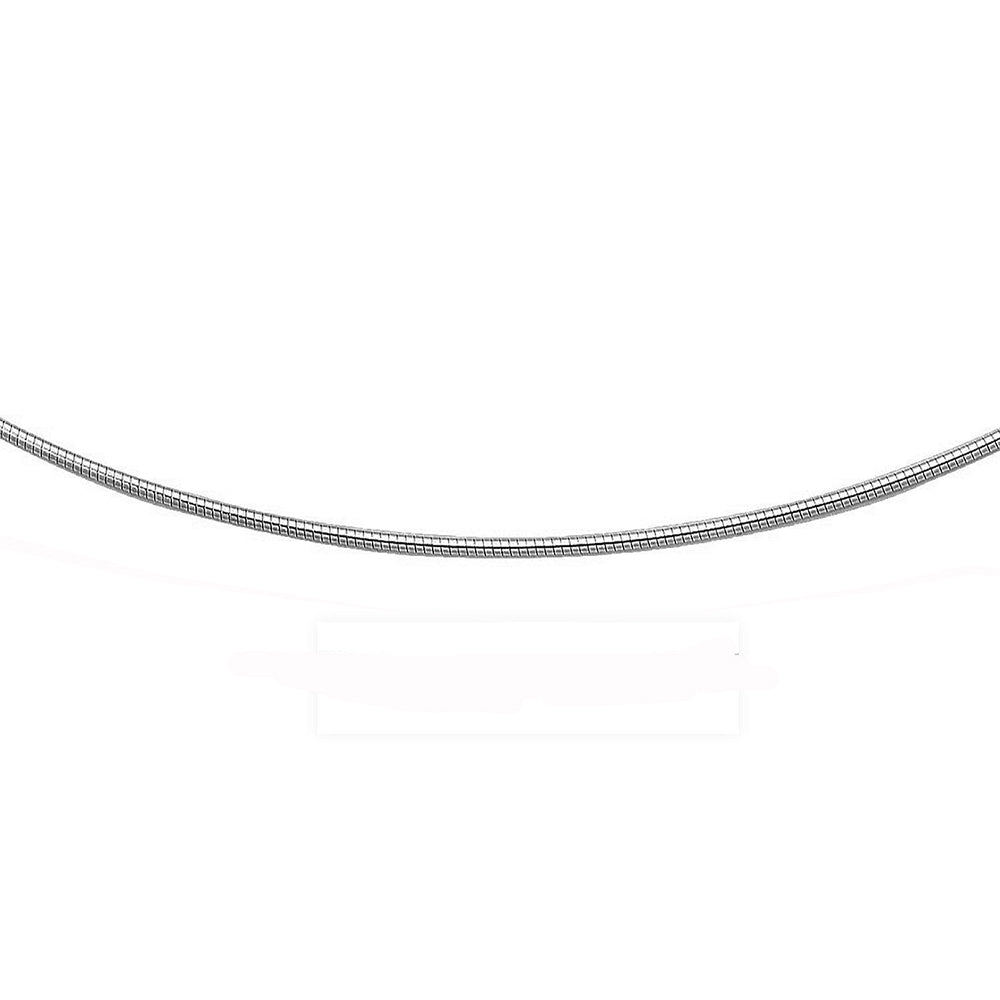 ''1.50MM .925 Sterling Silver Round Omega NECKLACE Chain 16-18'''' Available''