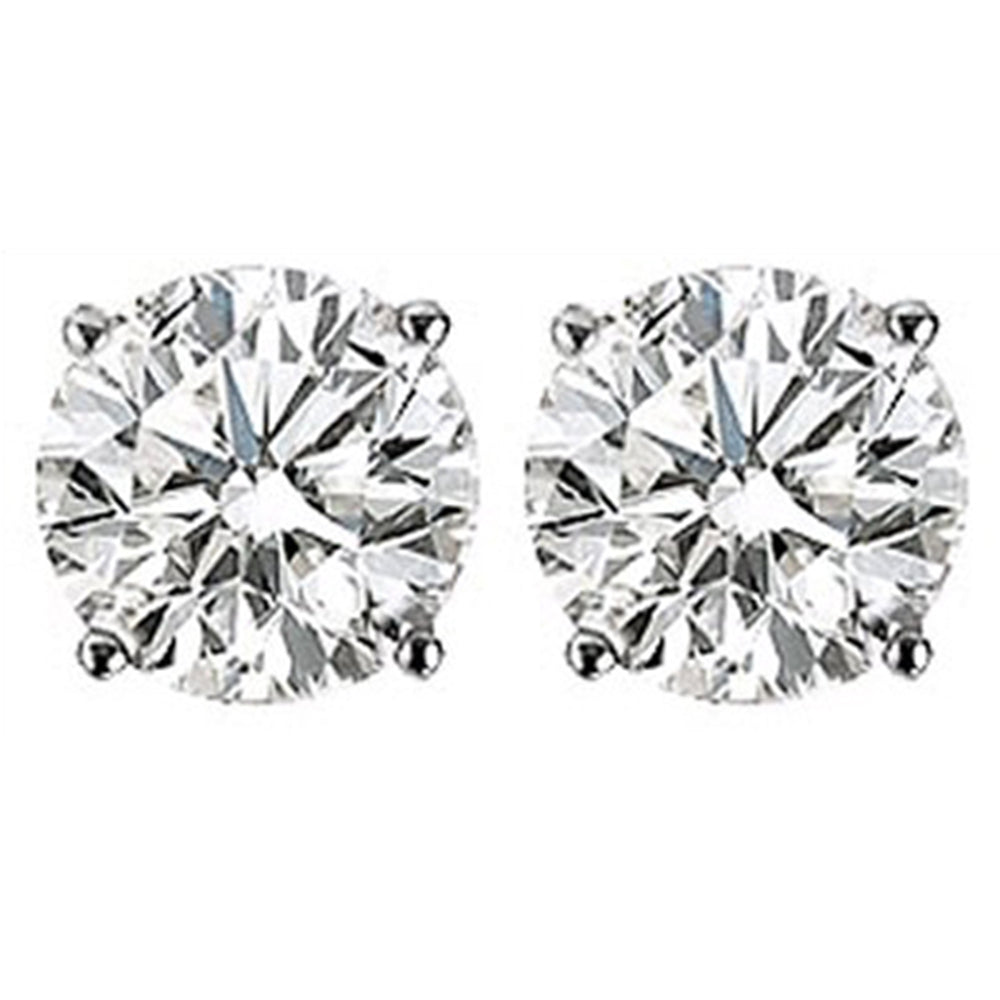 .50ct G SI 14kt White Gold Round Diamond STUDs EARRINGS