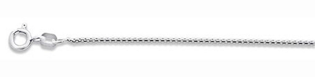 ''019-1MM Round Box Chain .925  Solid STERLING SILVER Sizes 16-24''''''