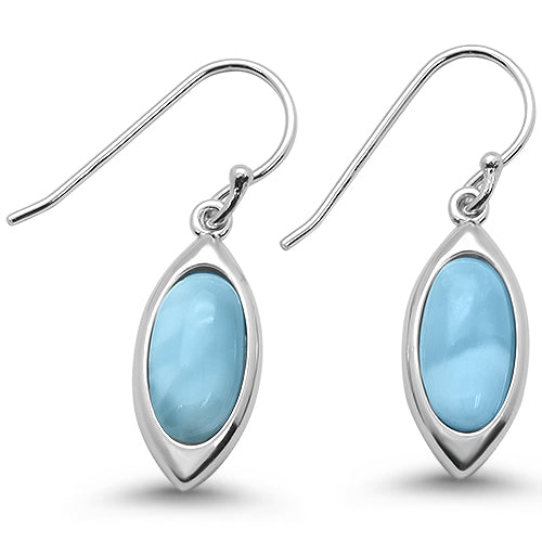 Natural & Cz Marquise Dangle  .925 Sterling Silver EARRINGS