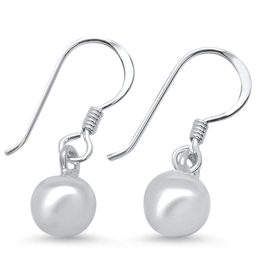 CLOSEOUT! Plain Ball BEAD Dangling .925 Sterling Silver Earrings