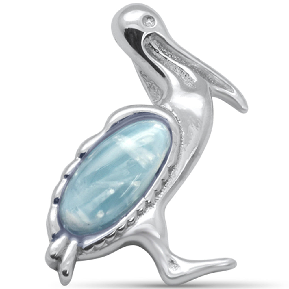 Pelican Natural Larimar .925 STERLING SILVER Pendant