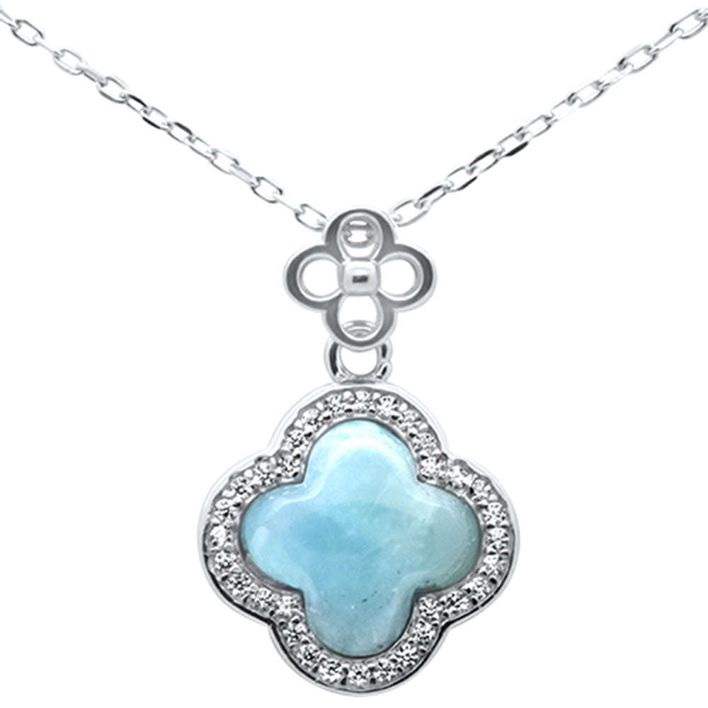 ''.925 Sterling Silver Larimar PENDANT Necklace 16-18'''' Extension''