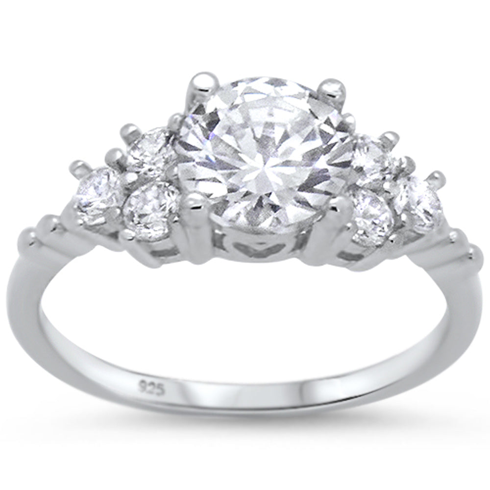 CLOSEOUT! Round Cz Solitaire Engagement .925 Sterling Silver RING