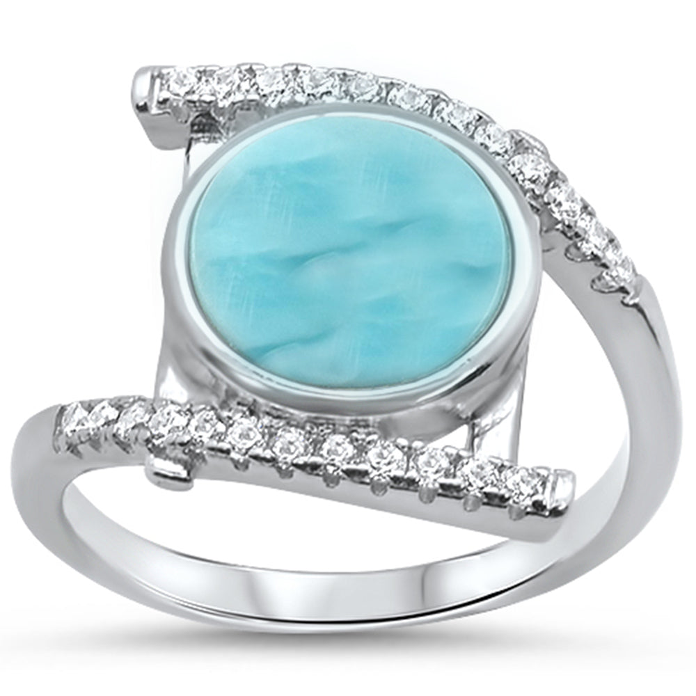 CLOSEOUT! Natural Larimar .925 Sterling Silver RING Sizes 6