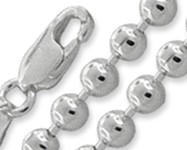 ''5MM Ball Bead Chain .925  Solid STERLING SILVER Sizes 7-8'''' and 16-20''''''