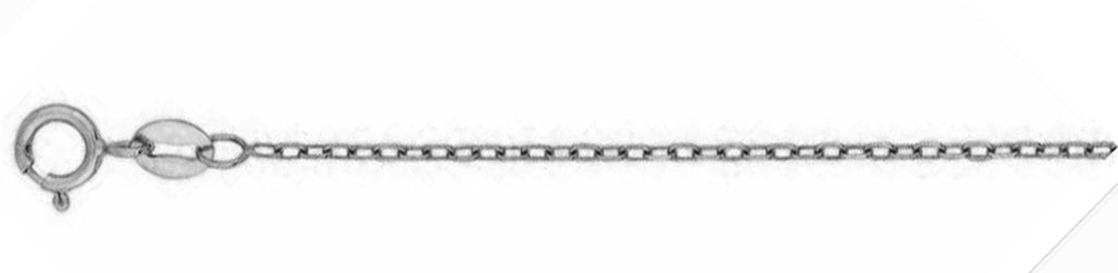 ''030- .6MM Rhodium Cable Chain .925 Solid STERLING SILVER Sizes 16-26''''''