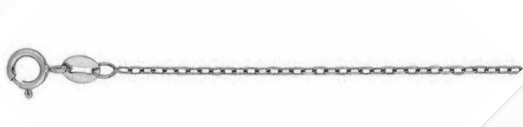 ''035- .7MM Rhodium PLATED Cable Chain .925  Solid Sterling Silver Available in 16''''- 26'''' inches NEW