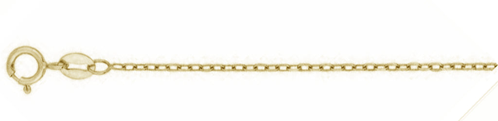 ''030- .6MM Yellow Gold Plated Cable Chain .925  Solid STERLING SILVER Available in 16''''- 22'''' inches