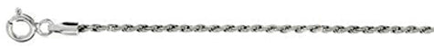 ''025-1.2MM Rhodium Plated Loose Rope Chain .925  Solid STERLING SILVER Sizes 16-20''''''