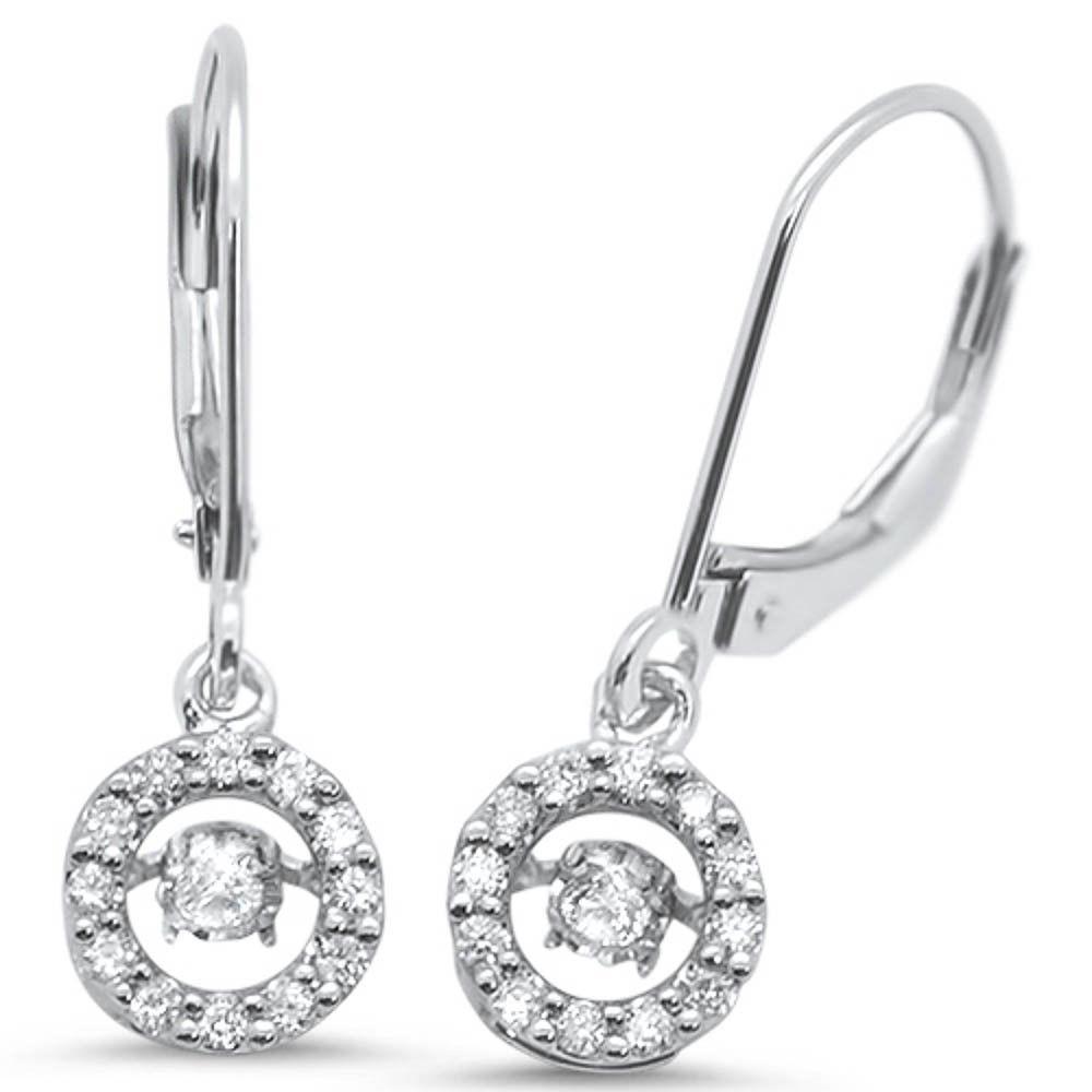 .26ct 14k White Gold Drop DANGLE Diamond Earrings