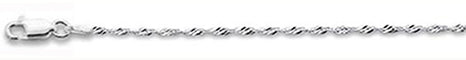 ''025-1.6MM Singapore Chain .925  Solid STERLING SILVER Sizes 7''''-26''''''''''