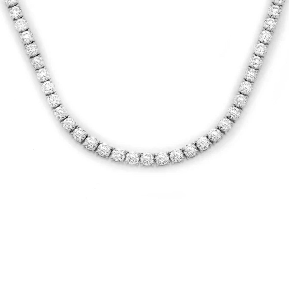 ''SPECIAL! 7.03ct G SI 14K White GOLD Diamond Tennis Necklace 16'''' Long''