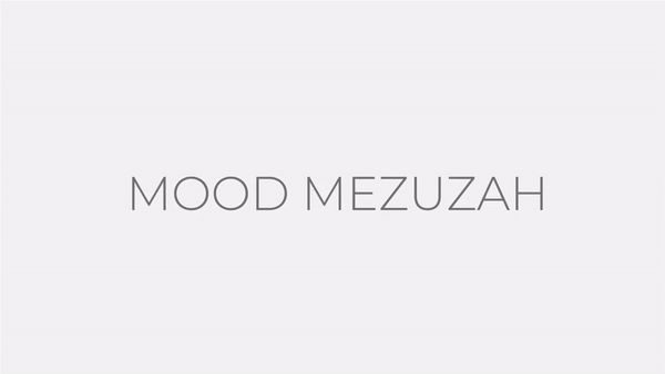 Mood Mezuzah | Gold Base & Natural Wood | Uvtuvo Modern Judaica