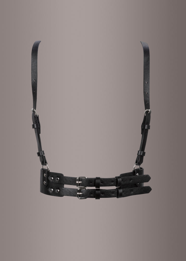 Black Harness Belt with Buckles | Faux Leather Buckle Harness Belt ...