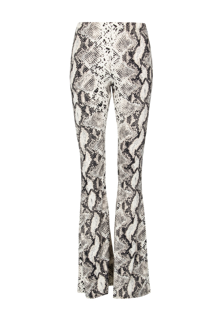 flared snakeskin pants