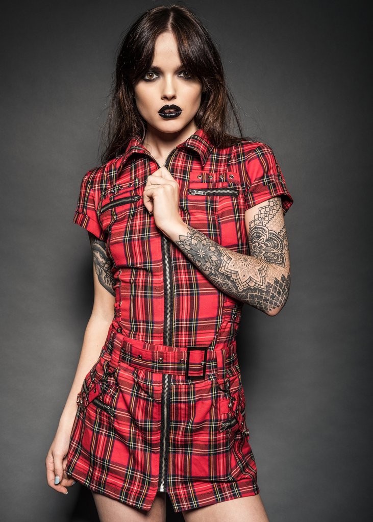 Shop Plaid Punk Mini Dress, Alternative Clothing, Pretty Attitude