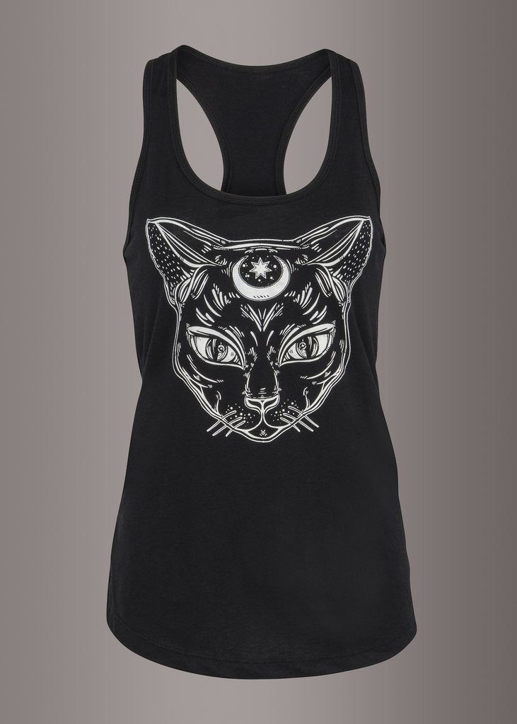 Shop Black Cat Goth Tank Top | Gothic Clothing | Pretty Attitude ...